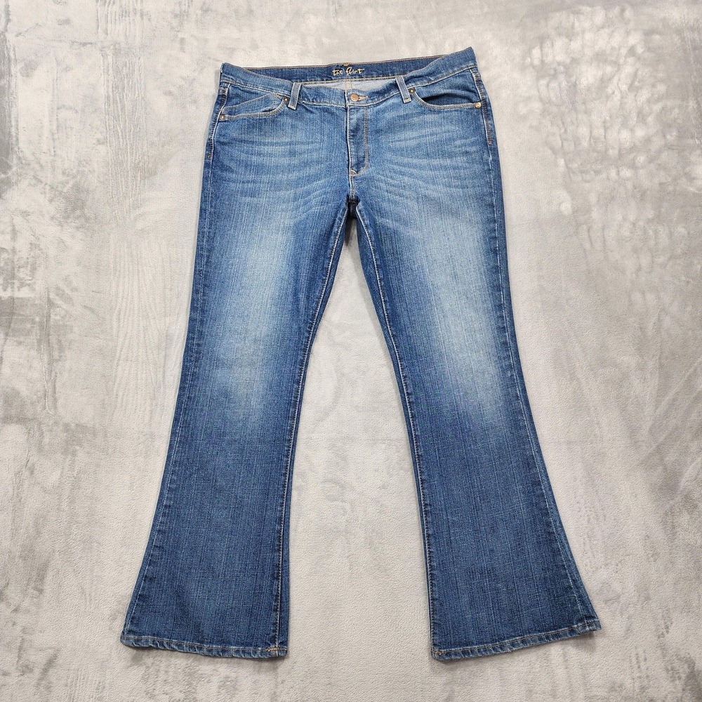 Old Navy Jeans Womens 18 Blue Mid‎ Rise The Flirt Bootcut Stretch Denim Casual